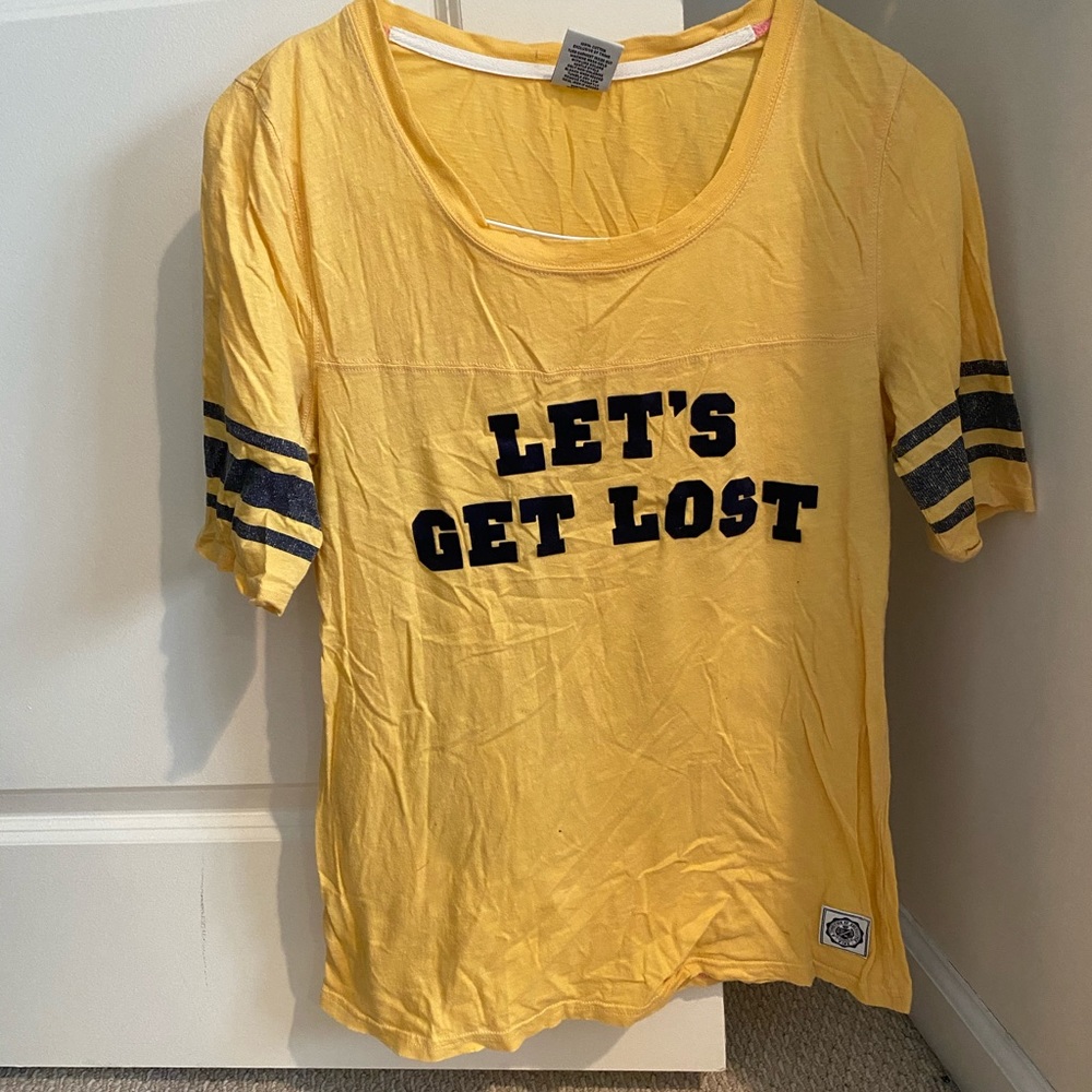 Let’s Get Lost PINK Victoria’s Secret Tee Size L